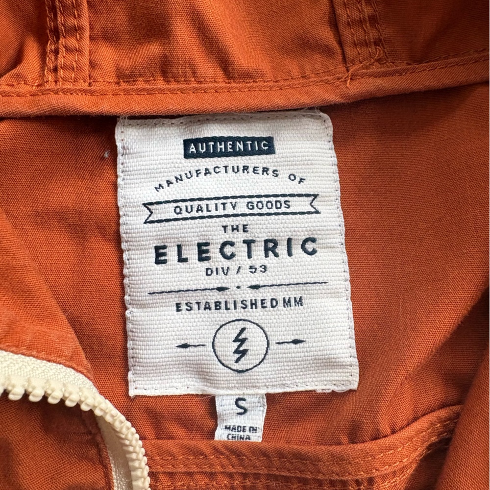 Orange Hooded Anorak Pullover Jacket - Picture 7 of 12